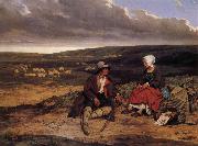 Hedouin Pierre Scene champetre oil painting